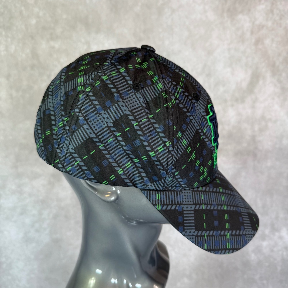Russell Notre Dame Fighting Irish Hat Mens OSFA Black Green Plaid Adjustable Cap - Picture 9 of 9
